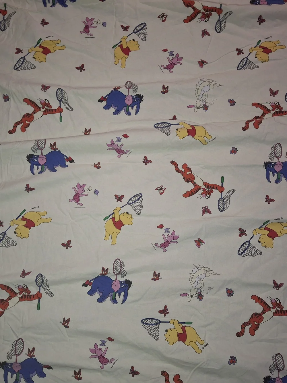 Winnie the Pooh Character Print Flat Sheet - Multi Color